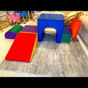 Complete Foamnasium climbing blocks set and floor mat